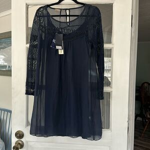 NWT Giulia / Anthropologie Navy Blue Dress